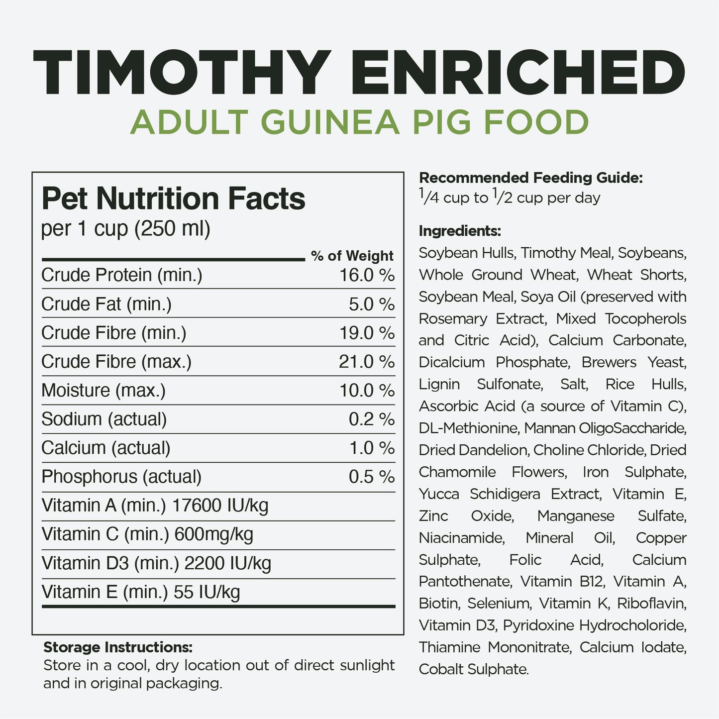 Stoter Farm Timothy Enriched Guinea Pig Food (2.5kg/5.5lb)