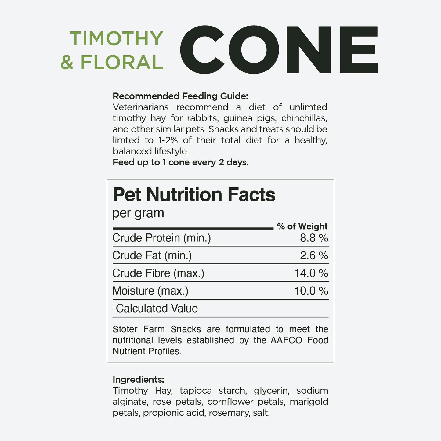 Timothy & Floral Cone Snacks (2pk)
