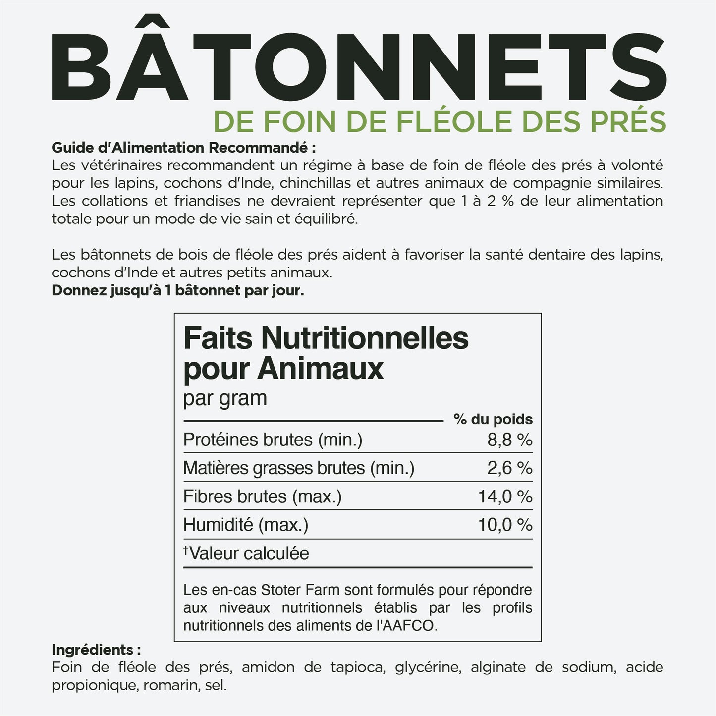 Timothy Stick Snacks (100g/3.5oz)