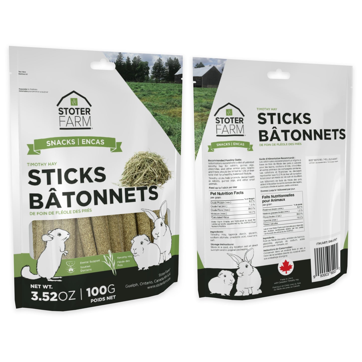 Timothy Stick Snacks (100g/3.5oz)