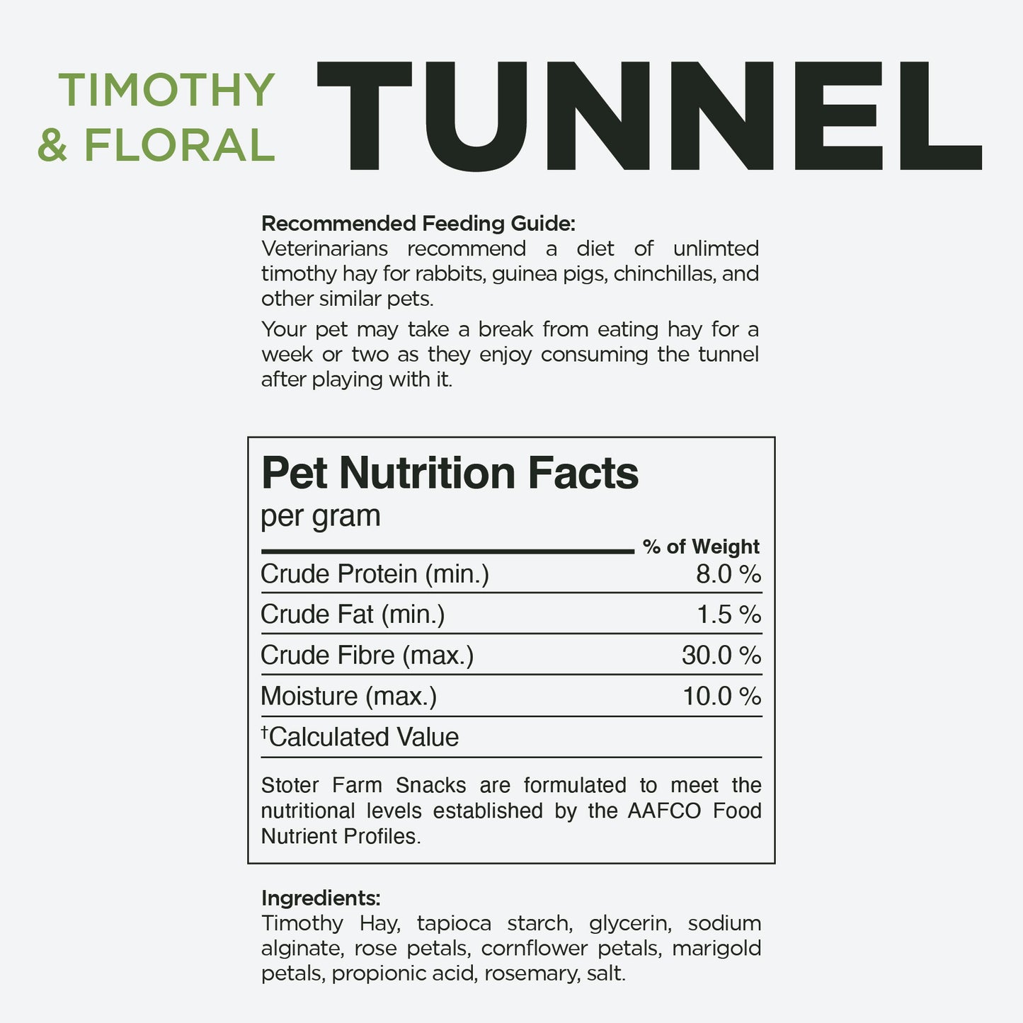 Timothy Flower Tunnel for Snacking and Play