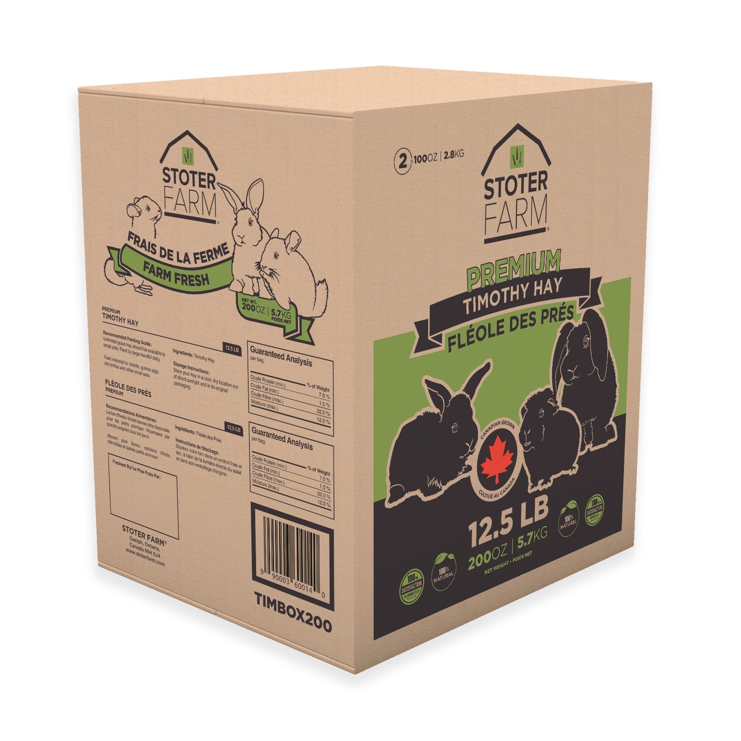 Stoter Farm Hay – Premium Timothy Hay (5.6kg/200oz Box)