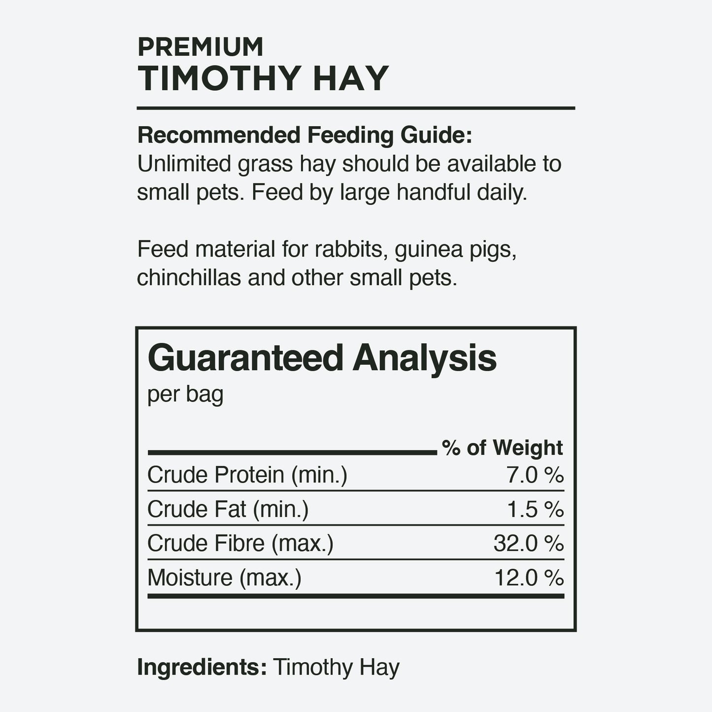 Stoter Farm Hay – Premium Timothy Hay (2.8kg/100oz)