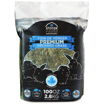 Stoter Farm Hay – Premium Orchard Grass (100oz/2.8kg)