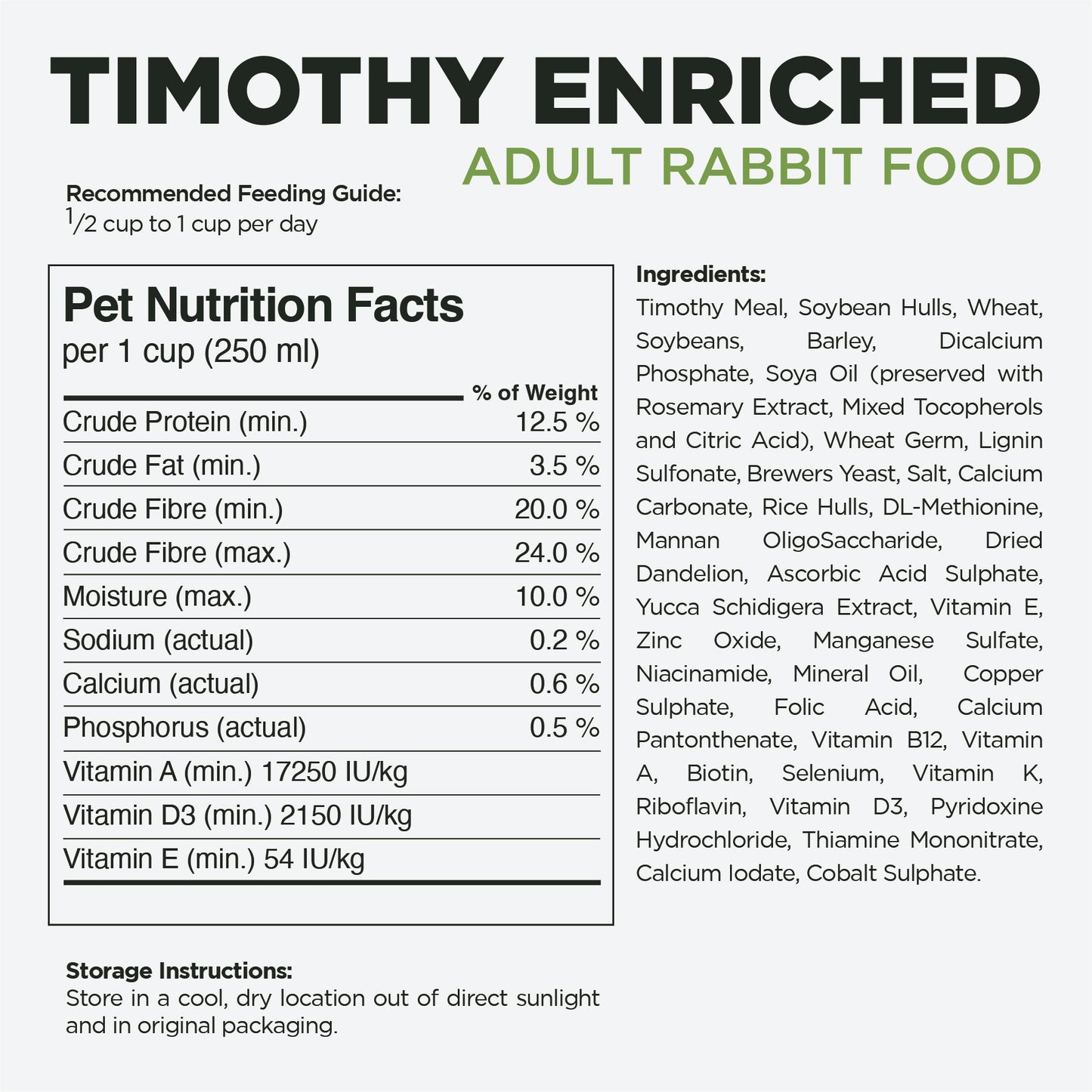 Stoter Farm Timothy Enriched Adult Rabbit Food (5kg/11lb)