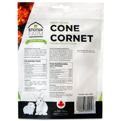 Timothy & Floral Cone Snacks (2pk)