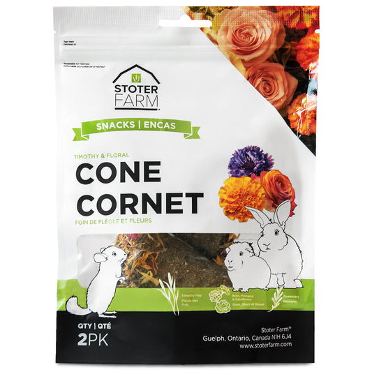 Timothy & Floral Cone Snacks (2pk)