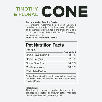 Timothy & Floral Cone Snacks (2pk)