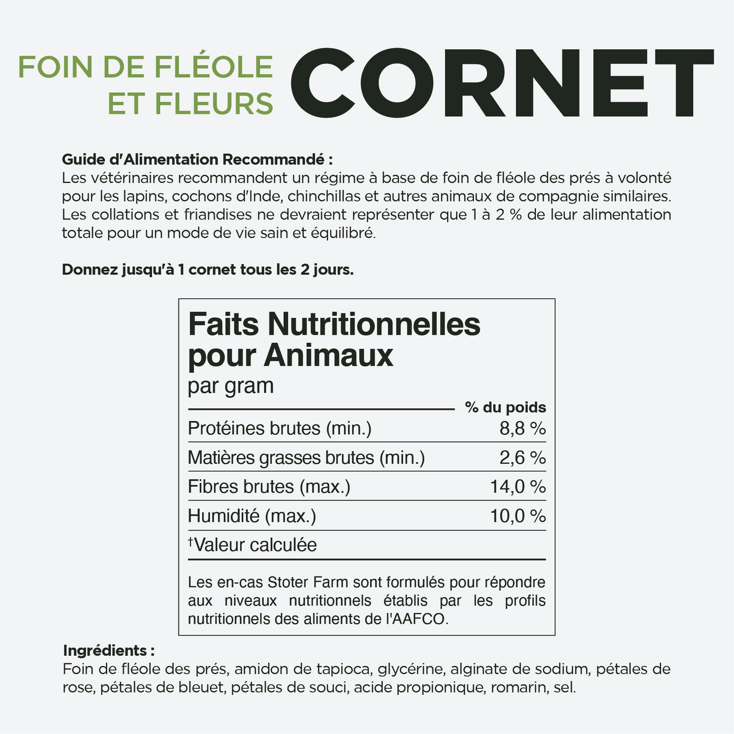 Timothy & Floral Cone Snacks (2pk)