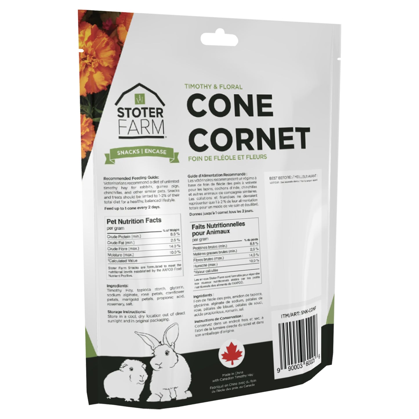 Timothy & Floral Cone Snacks (2pk)