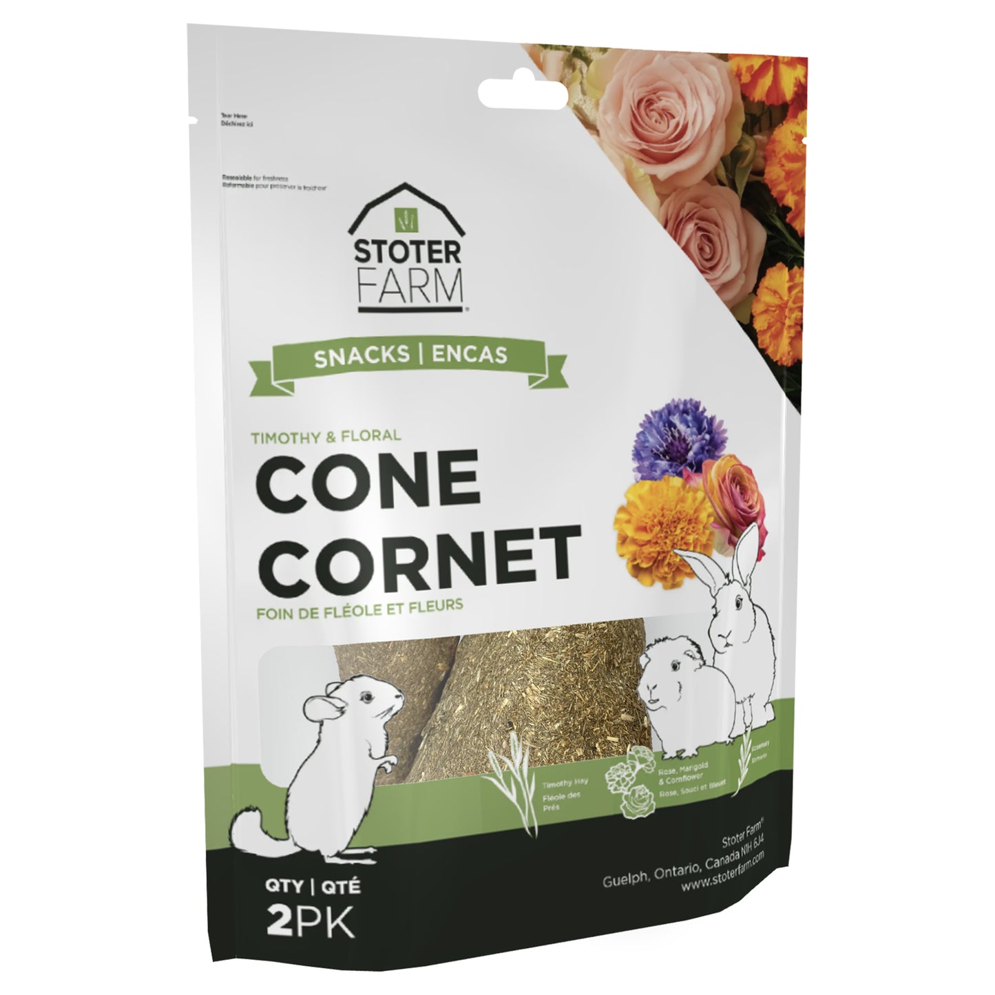 Timothy & Floral Cone Snacks (2pk)