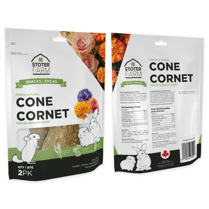 Timothy & Floral Cone Snacks (2pk)