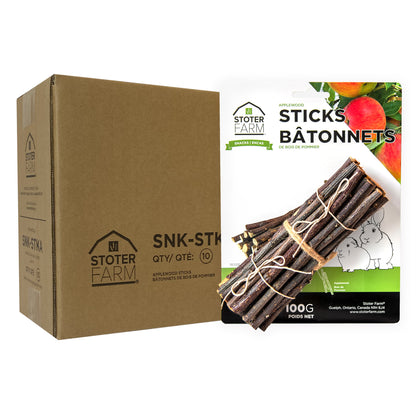 Applewood Stick Snacks (100g/3.5oz) - 10 Pack