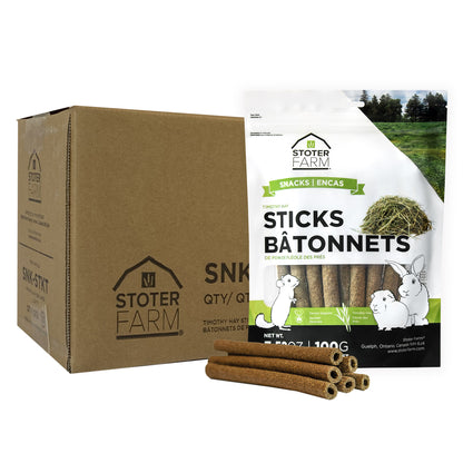 Timothy Stick Snacks (100g/3.5oz) - 10 Pack