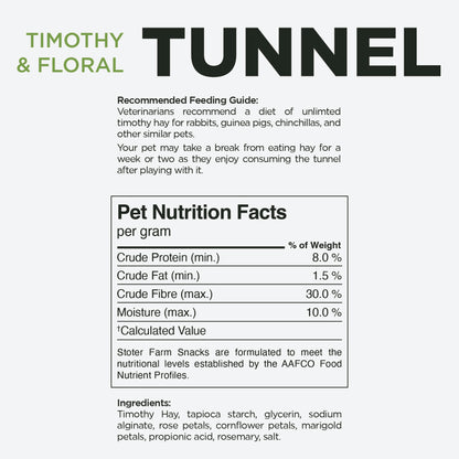 Timothy Flower Tunnel for Snacking and Play