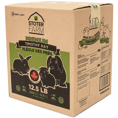 Foin de ferme Stoter – Foin Timothy de qualité supérieure (boîte de 5,6 kg/200 oz)