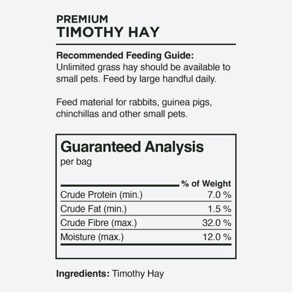 Stoter Farm Hay - Premium Timothy Hay (11.4kg/400oz Box)