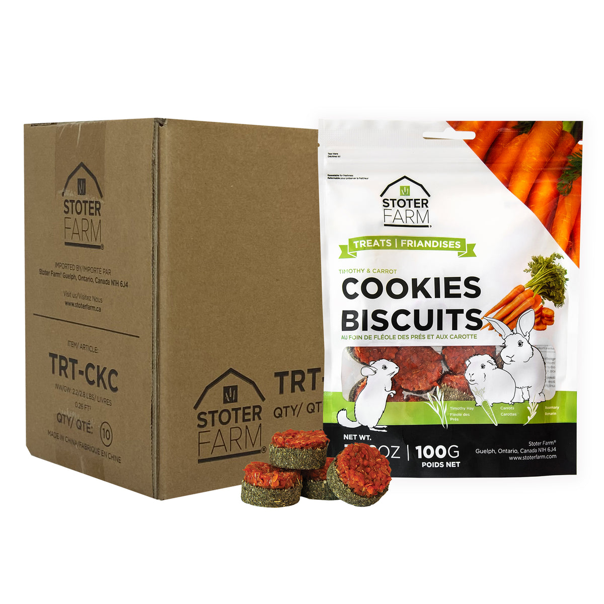 Mini Carrot Cookie Treats (100g/3.5oz) - 10 Pack